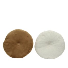 Cuscino bianco-beige d.38cm
