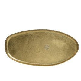 Piatto metallo oro 18,5x18cm