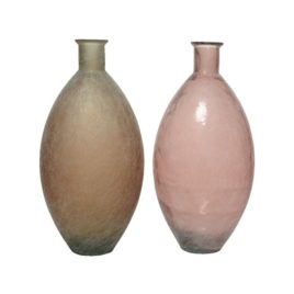 Vaso vetro rosa-marrone d.29xh59