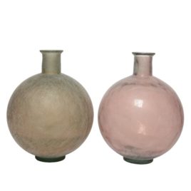 Vaso vetro rosa-marrone d.34xh44cm