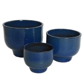Vaso terracotta blu d.40xh33 medio