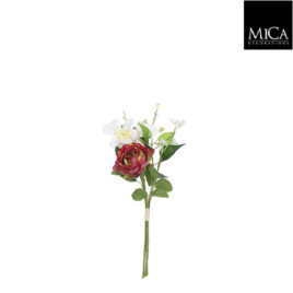 Bouquet rosa bordeaux cm.40
