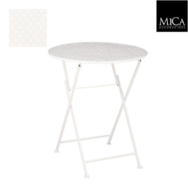tavolino bianco pieghevole h70xd60