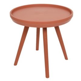Tavolino resina color terracotta d.50