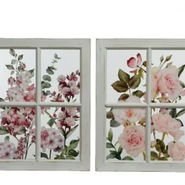 Quadro finestra con fiori 39×49