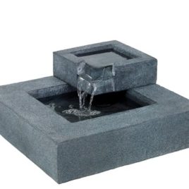 Fontana 2 vasche grigia 60x60x25