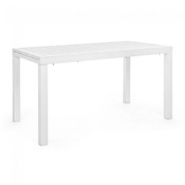 Tavolo alluminio bianco cm.140-210×77