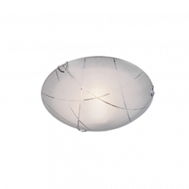 Plafoniera sandrina vetro opaco decori geometrici