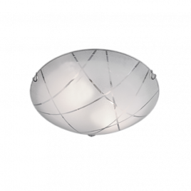 Plafoniera sandrina vetro opaco decori geometrici cm40