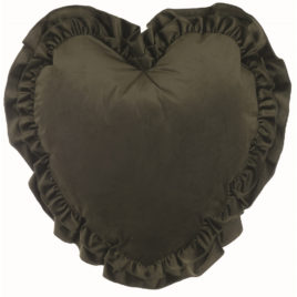 Cuscino cuore velluto 55×55 verde