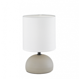 Lampada da tavolo base ceramica grigia 40w E14