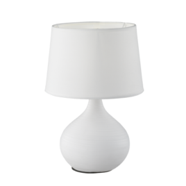Lampada tavolo base ceramica bianca 40w E14