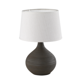 Lampada da tavolo base ceramica grigio scuro 40w E14