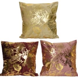 cuscino 43×43 oro-rosa-bordeaux con oro