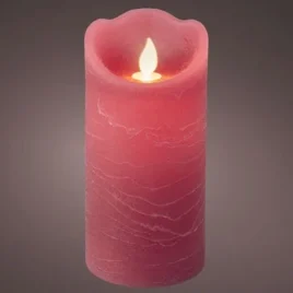 candela led d.7,5 h15 rosa velluto
