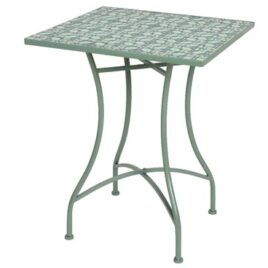 tavolo metallo mosaico cm58x58xh72 verde
